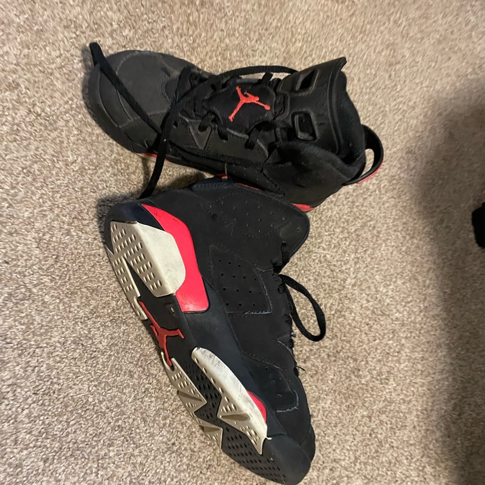 Kids Black and Red Nike Air Jordan Sneakers